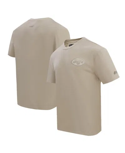 Pro Standard Tan New York Jets Drop Shoulder T-shirt In Neutral