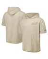 Pro Standard Men's Tan Philadelphia Eagles Neutrals Capsule Short Sleeve Pullover Hoodie In Tan