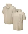 Pro Standard Men's Tan San Francisco 49ers Neutrals Capsule Short Sleeve Pullover Hoodie In Tan