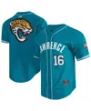 Pro Standard Men's Trevor Lawrence Teal Jacksonville Jaguars Mesh Button-up Baseball Jersey In Blue
