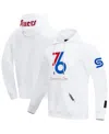 Pro Standard Men's White Philadelphia 76ers 2024/25 City Edition Pullover Hoodie In White