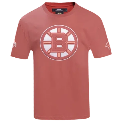 Pro Standard Mens Boston Bruins  Bruins Clay Drop Shoulder T-shirt In Pink