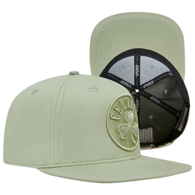 Pro Standard Mens Boston Celtics  Celtics Wool Logo Snapback Hat In Moss/moss