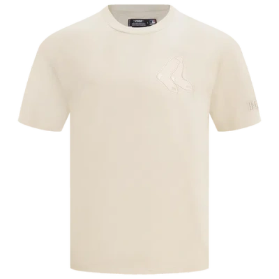 Pro Standard Mens Boston Red Sox Red Sox Neutral Cj Drop Shoulder Tee In Eggshell