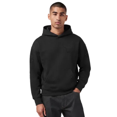 Pro Standard Mens Chicago Bulls Bulls Neutral Drop Shoulder Pullover Hoodie In Black/multi