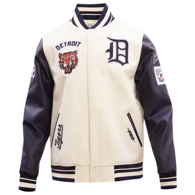 Pro Standard Mens Detroit Tigers Retro Classic Wool Varsity Jacket In Neutral