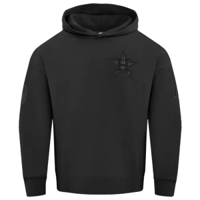 Pro Standard Mens Houston Astros Astros Neutral Drop Shoulder Flc Po Hoodie In Black