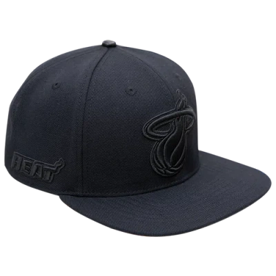Pro Standard Mens Miami Heat  Heat Bob Logo Snapback Hat In Black/black