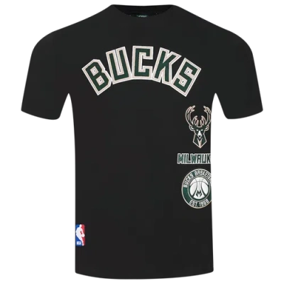 Pro Standard Mens Milwaukee Bucks Bucks Retro Classic Sj Striped Tee In Black