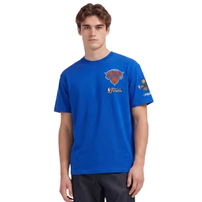 Pro Standard Mens New York Knicks Nba Finals 2026 Cj Drop Shoulder T-shirt In Blue