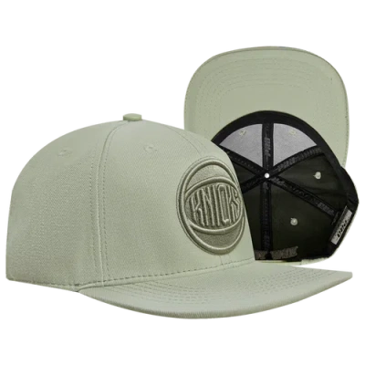 Pro Standard Mens New York Knicks  Knicks Wool Logo Snapback Hat In Khaki/khaki