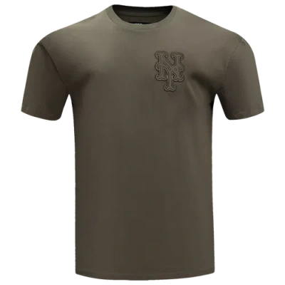 Pro Standard Mens New York Mets Mets Neutral Cj Drop Shoulder Tee In Green