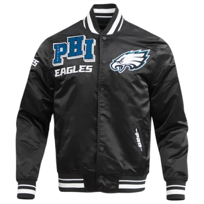 Pro Standard Mens Philadelphia Eagles Satin Jacket In Black
