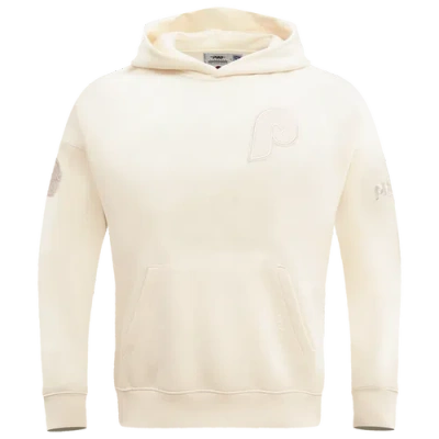 Pro Standard Mens Philadelphia Phillies Phillies Neutral Drop Shoulder Flc Po Hoodie In Eggshell