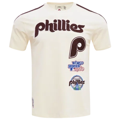 Pro Standard Mens Philadelphia Phillies  Phillies Retro Classic Sj Striped Tee In Eggshell/wine