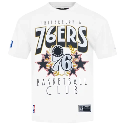 Pro Standard Mens  76ers Empire Pro Drop Shoulder T-shirt In White