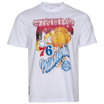 Pro Standard Mens  76ers Gold Hoops Short Sleeve Flex T-shirt In White
