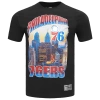 Pro Standard Mens  76ers Graphic Gradient Sj T-shirt In Black/black
