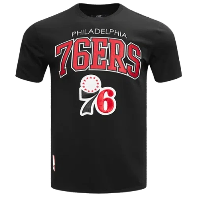 Pro Standard Mens  76ers Short Sleeve T-shirt In Black/red