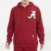 Pro Standard Crimson Alabama Crimson Tide Classic Pullover Hoodie In Cardinal/white