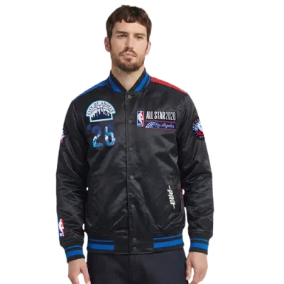 Pro Standard Mens  All Star 2026 Sublimated Satin Jacket In Black