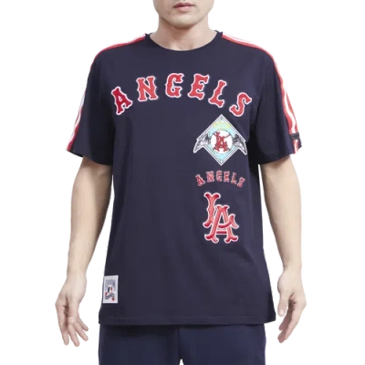 Pro Standard Mens  Angels Retro Classic Sj Striped Tee In Blue