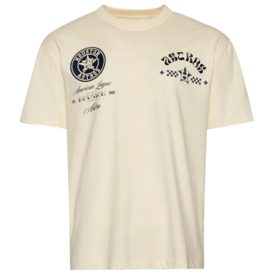 Pro Standard Mens  Astros Wavy Pro Drop Shoulder Fc T-shirt In Neutral