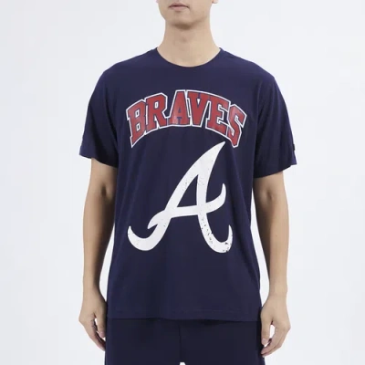 Pro Standard Mens  Atlanta Braves Gtp Sj T-shirt In Navy/white