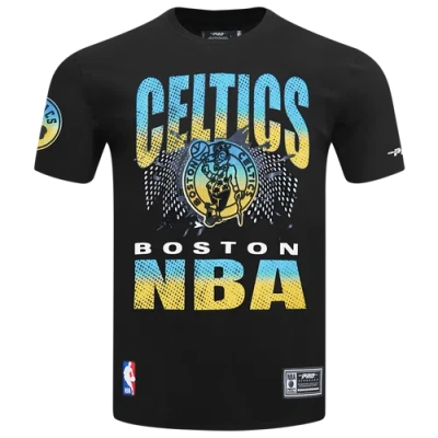 Pro Standard Mens  Boston Celtics Electric Blue S/s Flex T-shirt In Black