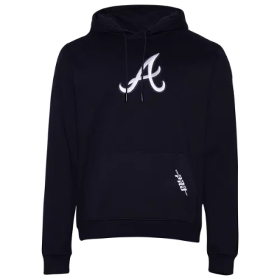 Pro Standard Mens  Braves Homerun Fleece Pullover Hoodie In Midnight/multi