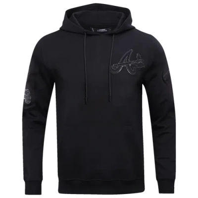 Pro Standard Mens  Braves Triple Black Dk Po Hoodie