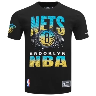 Pro Standard Mens  Brooklyn Nets Electric Blue S/s Flex T-shirt In Black