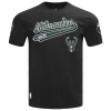 Pro Standard Mens  Bucks Script Tail Sj Tee In Black