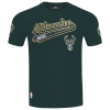 Pro Standard Mens Milwaukee Bucks  Bucks Script Tail Sj Tee In Forest Green