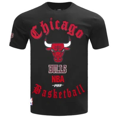 Pro Standard Mens  Bulls Old English Sj Tee In Black