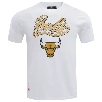 Pro Standard Mens  Bulls Short Sleeve T-shirt In Yellow/white