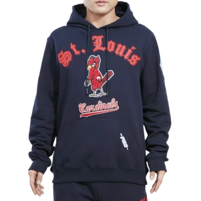 Pro Standard Mens  Cardinals Old English Flc Po Hoodie In Blue