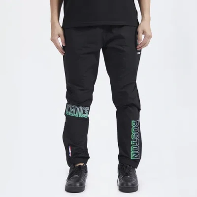 Pro Standard Mens  Celtics Os Letters Woven Pants In Black/black