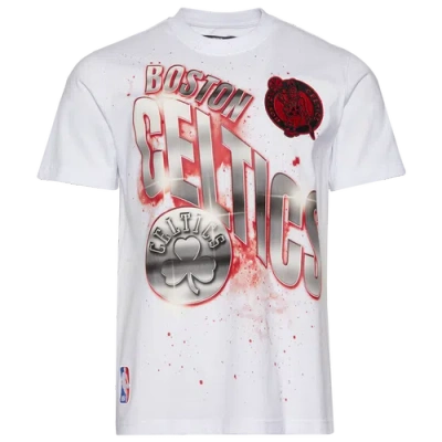Pro Standard Mens  Celtics Red Chrome Fc Short Sleeve Flex T-shirt In White