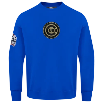 Pro Standard Mens  Cubs Champs Drop Shoulder Crew In Blue