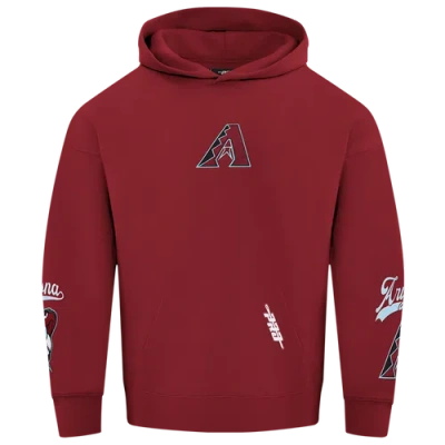 Pro Standard Mens  Diamondbacks Living Large Drop Shoulder Hoodie In Burgundy