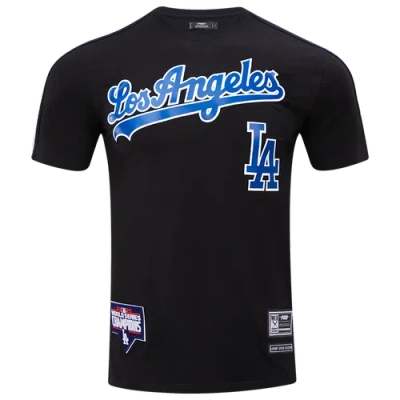 Pro Standard Mens  Dodgers Logo Classic Mesh Pro Team Taping Shirt