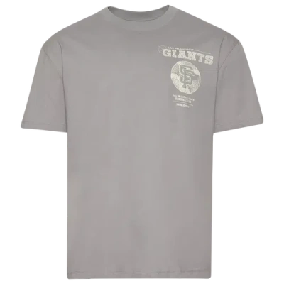 Pro Standard Mens  Giants Blueprint Pro Drop Shoulder Fc T-shirt In Gray