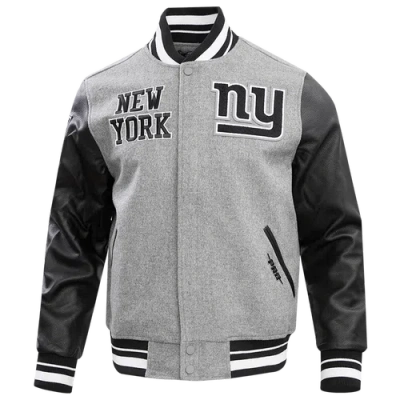 Pro Standard Mens  Giants Varsity Jacket In Heather Grey/black