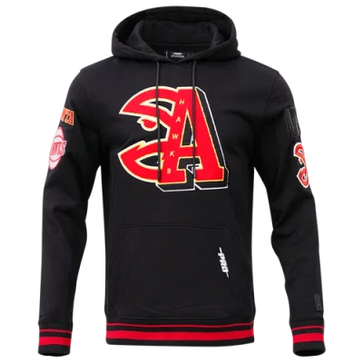 Pro Standard Mens  Hawks Mash Up Rib Flc Po Hoodie In Black