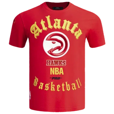 Pro Standard Mens  Hawks Old English Sj Tee In Red