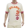 Pro Standard Mens Atlanta Hawks  Hawks Retro Classic Dk Tee In Eggshell/red