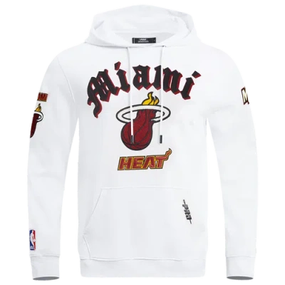 Pro Standard Mens  Heat Old English Flc Po Hoodie In White
