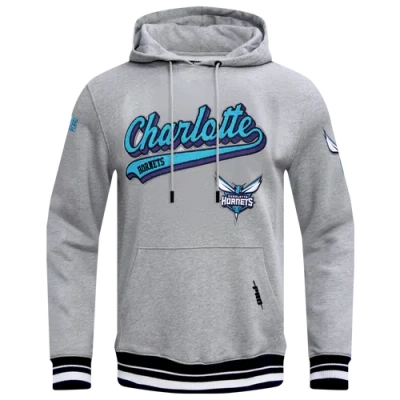Pro Standard Mens  Hornets Script Fleece P/o Hoodie In Gray