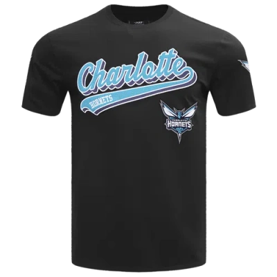 Pro Standard Mens  Hornets Script Tail Sj T-shirt In Black